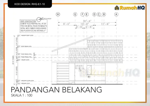 Technical drawing for house RHQ-E1-10, sheet 7 of 11