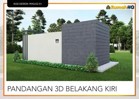 3D view 5 of 5, house RHQ-E2-01 — Mini bungalow · 1 storey · 1 bed · 1 bath