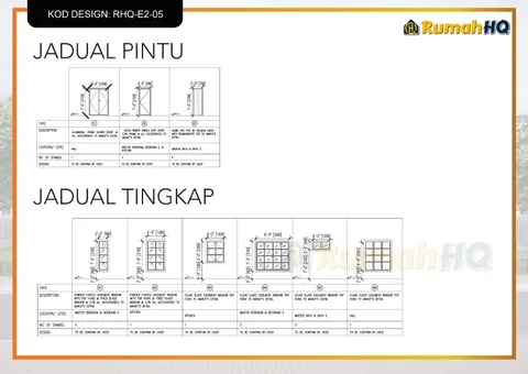 Technical drawing for house RHQ-E2-05, sheet 9 of 13