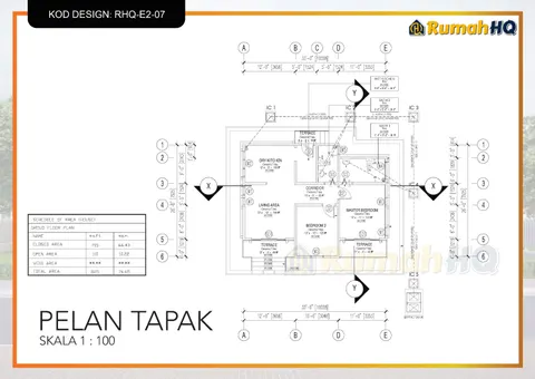 Technical drawing for house RHQ-E2-07, sheet 1 of 13