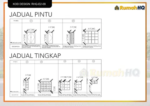 Technical drawing for house RHQ-E2-09, sheet 9 of 13