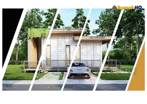 3D view 1 of 5, house RHQ-E2-10 — Mini bungalow · 1 storey · 2 bed · 1 bath