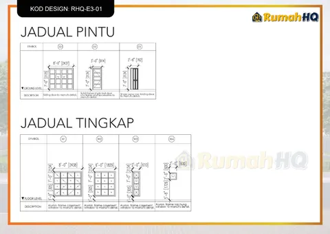 Technical drawing for house RHQ-E3-01, sheet 9 of 13
