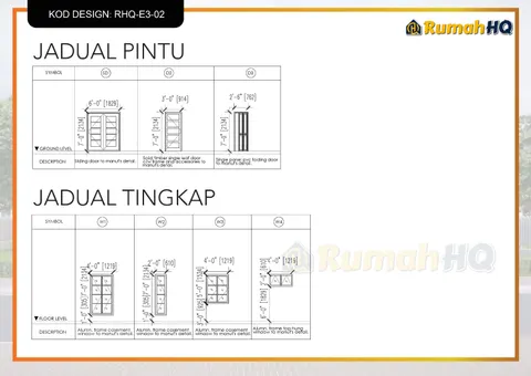 Technical drawing for house RHQ-E3-02, sheet 9 of 13