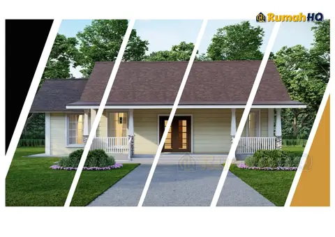 3D view 1 of 5, house RHQ-E3-02 — Mini bungalow · 1 storey · 2 bed · 2 bath