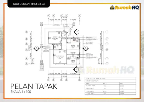 Technical drawing for house RHQ-E3-03, sheet 1 of 13