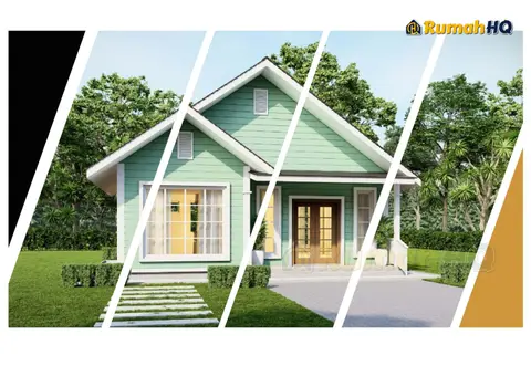 3D view 1 of 5, house RHQ-E3-04 — Mini bungalow · 1 storey · 2 bed · 2 bath