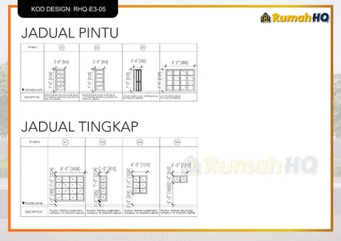 Technical drawing for house RHQ-E3-05, sheet 9 of 13