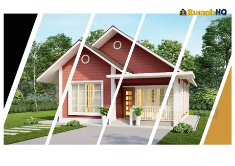 3D view 1 of 5, house RHQ-E3-05 — Mini bungalow · 1 storey · 2 bed · 2 bath