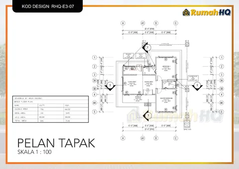 Technical drawing for house RHQ-E3-07, sheet 1 of 13