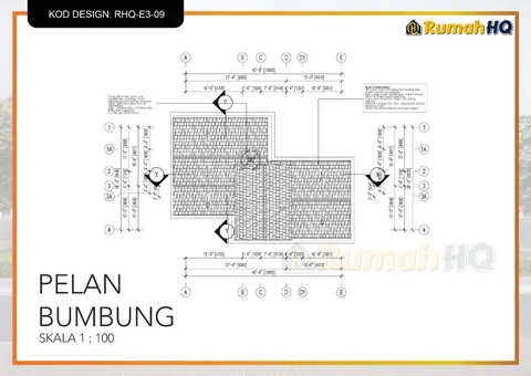 Technical drawing for house RHQ-E3-09, sheet 2 of 13