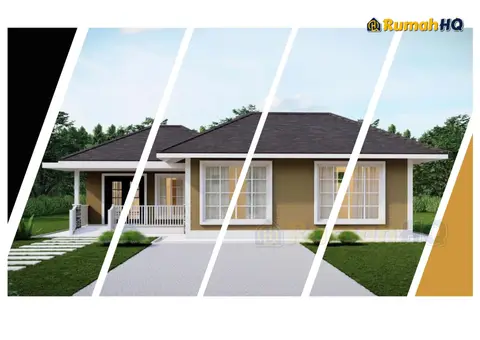 3D view 1 of 5, house RHQ-E3-09 — Mini bungalow · 1 storey · 2 bed · 2 bath