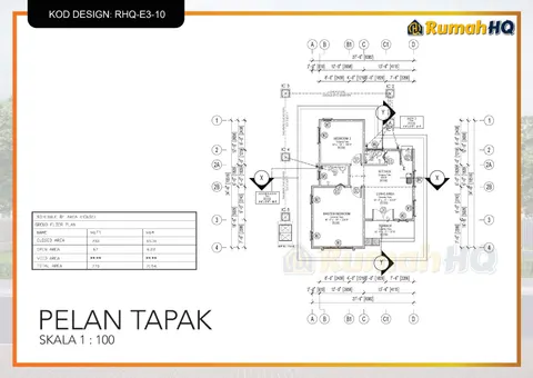 Technical drawing for house RHQ-E3-10, sheet 1 of 13