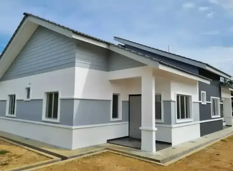 Single-storey bungalow built by RumahHQ in Kuala Selangor