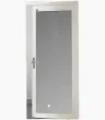 Bathroom doors: Aluminium alucobond 750 × 2100mm, powder coated, lever handle lock set