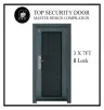 Kitchen door: Top Security Door EC Series 1029 × 2112mm, single-layer mesh grille