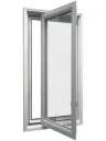 Bedroom, living, dining, laundry & kitchen windows: Natural anodised aluminium casement, 5mm clear glass