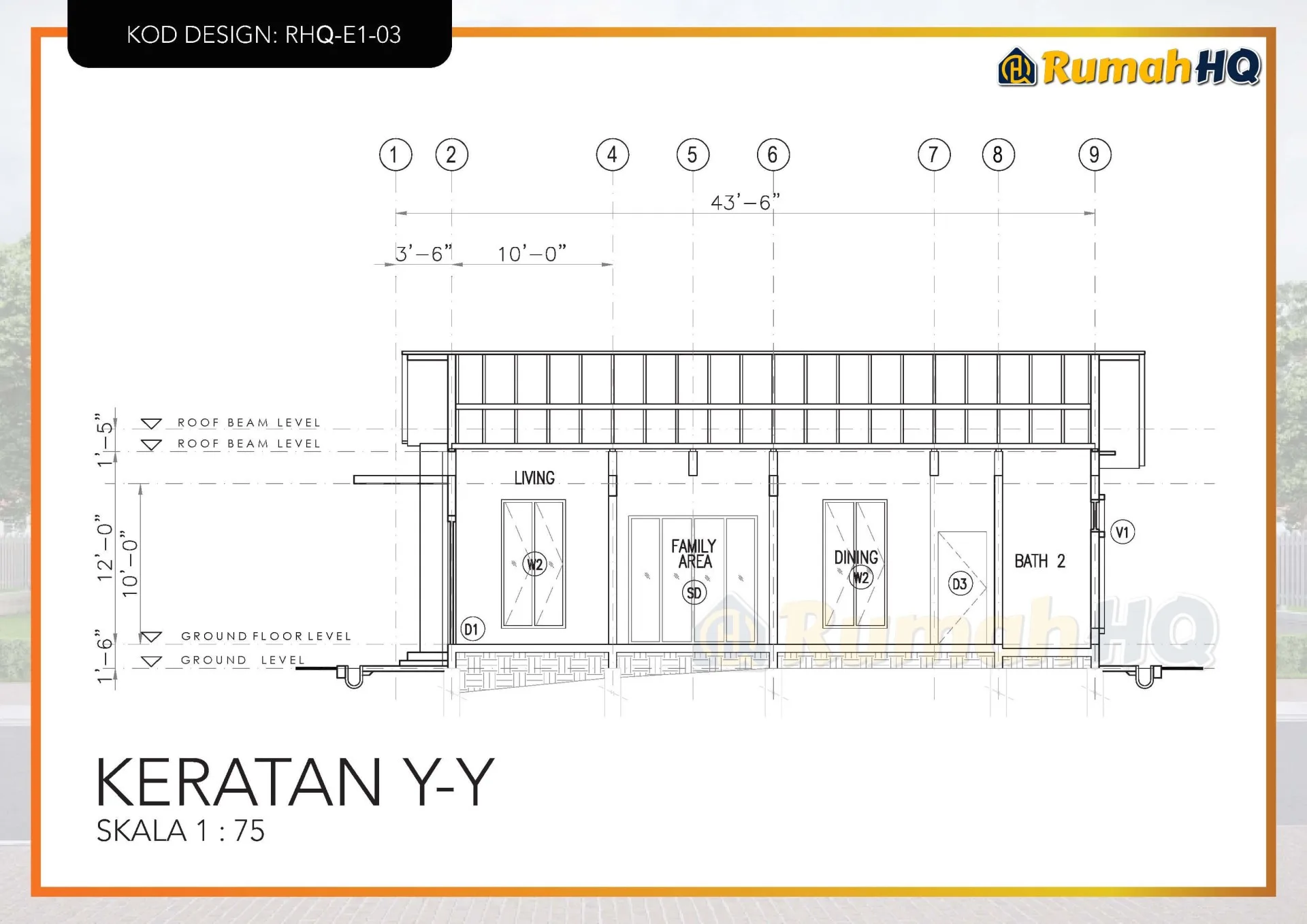 Rekabentuk Design Rumah RHQ E1 03 9