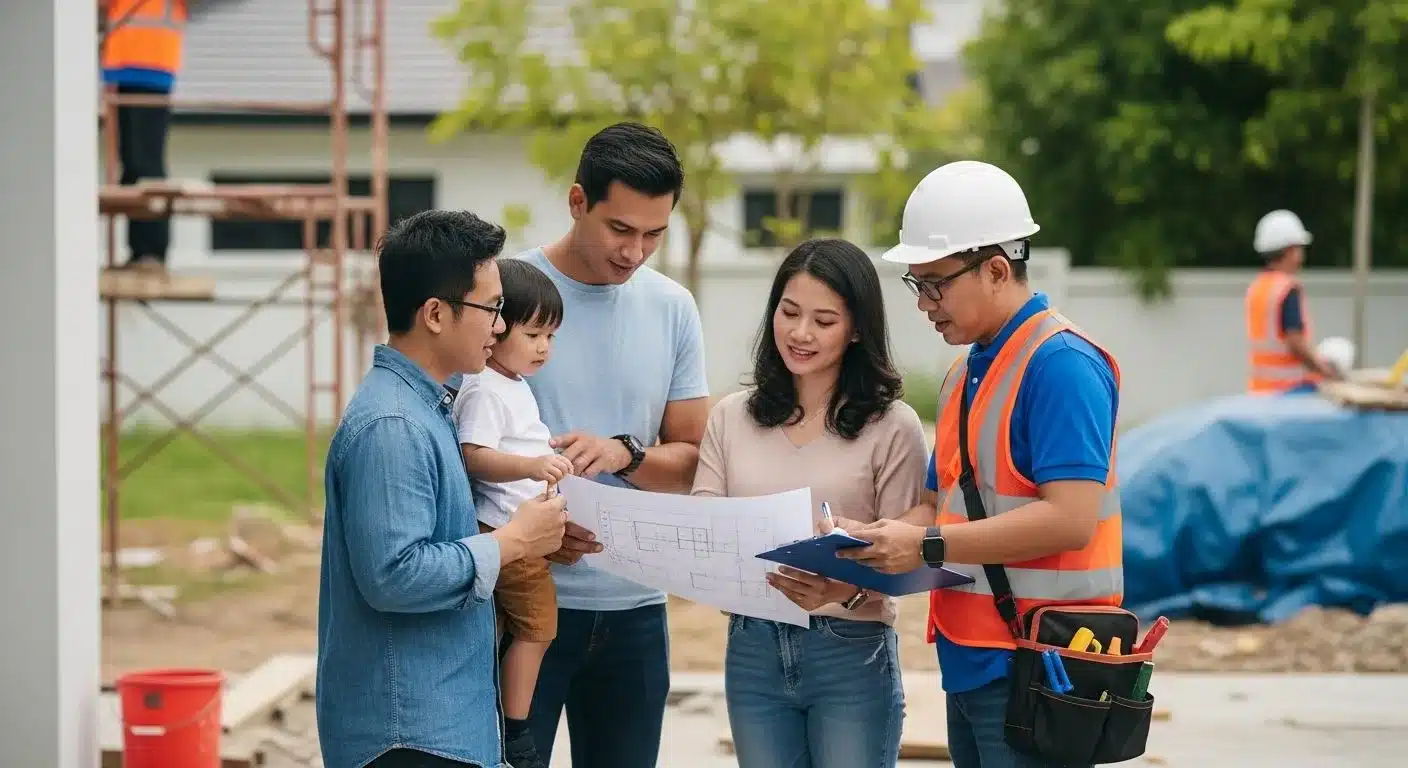 Malaysian home construction, family planning, contractor collaboration