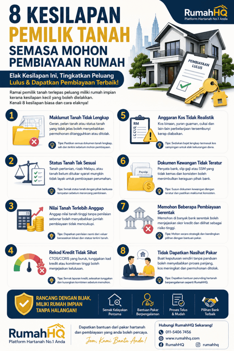 Jangan Mohon Pembiayaan Rumah Sebelum Tahu 8 Kesilapan Ini — Ramai Pemilik Tanah Tersangkut Kerana Salah Langkah