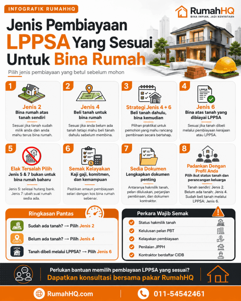 Jenis Pembiayaan LPPSA Untuk Bina Rumah Ramai Penjawat Awam Salah Pilih — Ini Cara Pilih Yang Betul Sebelum Mohon