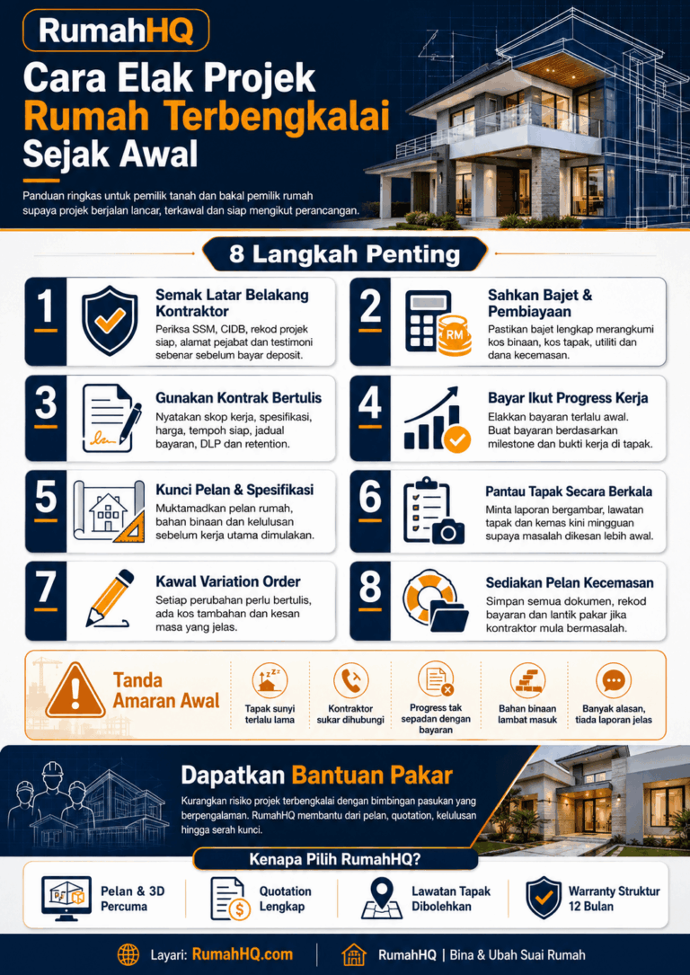 Kos Bina Rumah Terkini 2026 Ramai Pemilik Tanah Terkejut Bila Tahu 8 Perkara Ini Sebelum Mula Projek
