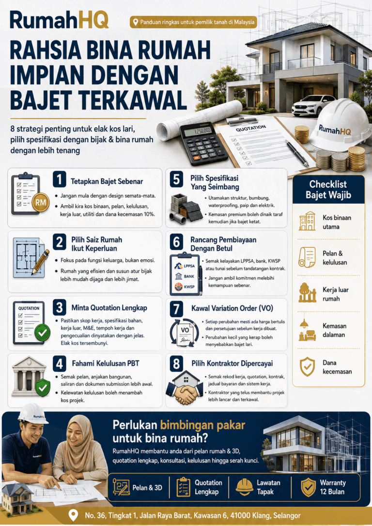 Rahsia Bina Rumah Impian Dengan Bajet Terkawal: 8 Strategi Kontraktor Yang Ramai Pemilik Tanah Tak Tahu 1 Rahsia Bina Rumah Impian Dengan Bajet Terkawal 8 Strategi Kontraktor Yang Ramai Pemilik Tanah Tak Tahu